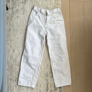 Zara White High-Waisted Jeans